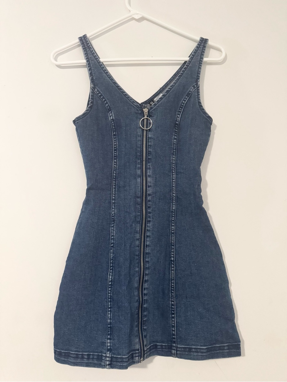 Divided H&M O-Ring Zipper Denim Dress